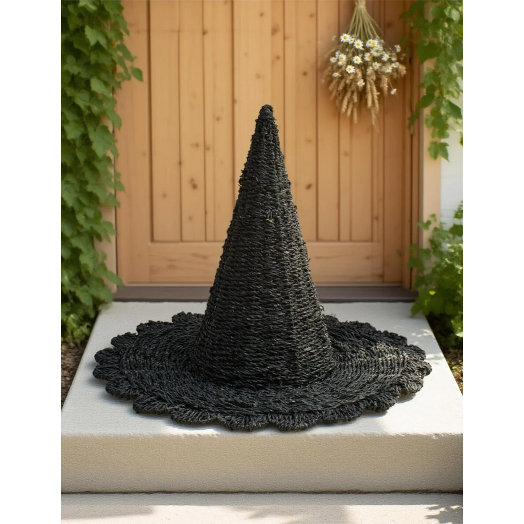 LEJHVAQK Woven Witch Hat 2025 NEW Halloween-Themed Decorations, Handmade Woven Witch Halloween De... | Walmart (US)