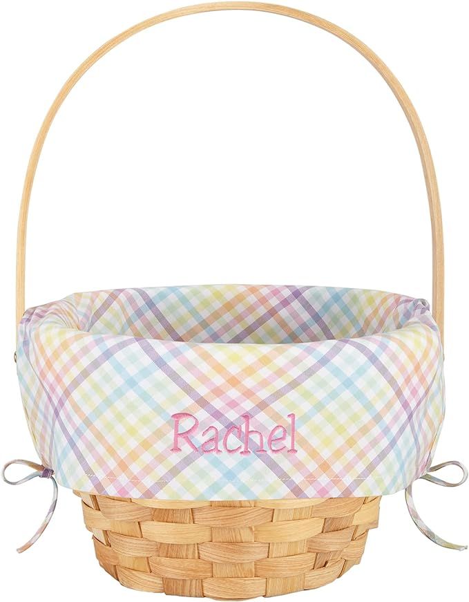 Let's Make Memories Personalized Easter Basket - Create Your Own - Wicker Basket - Embroidered Li... | Amazon (US)