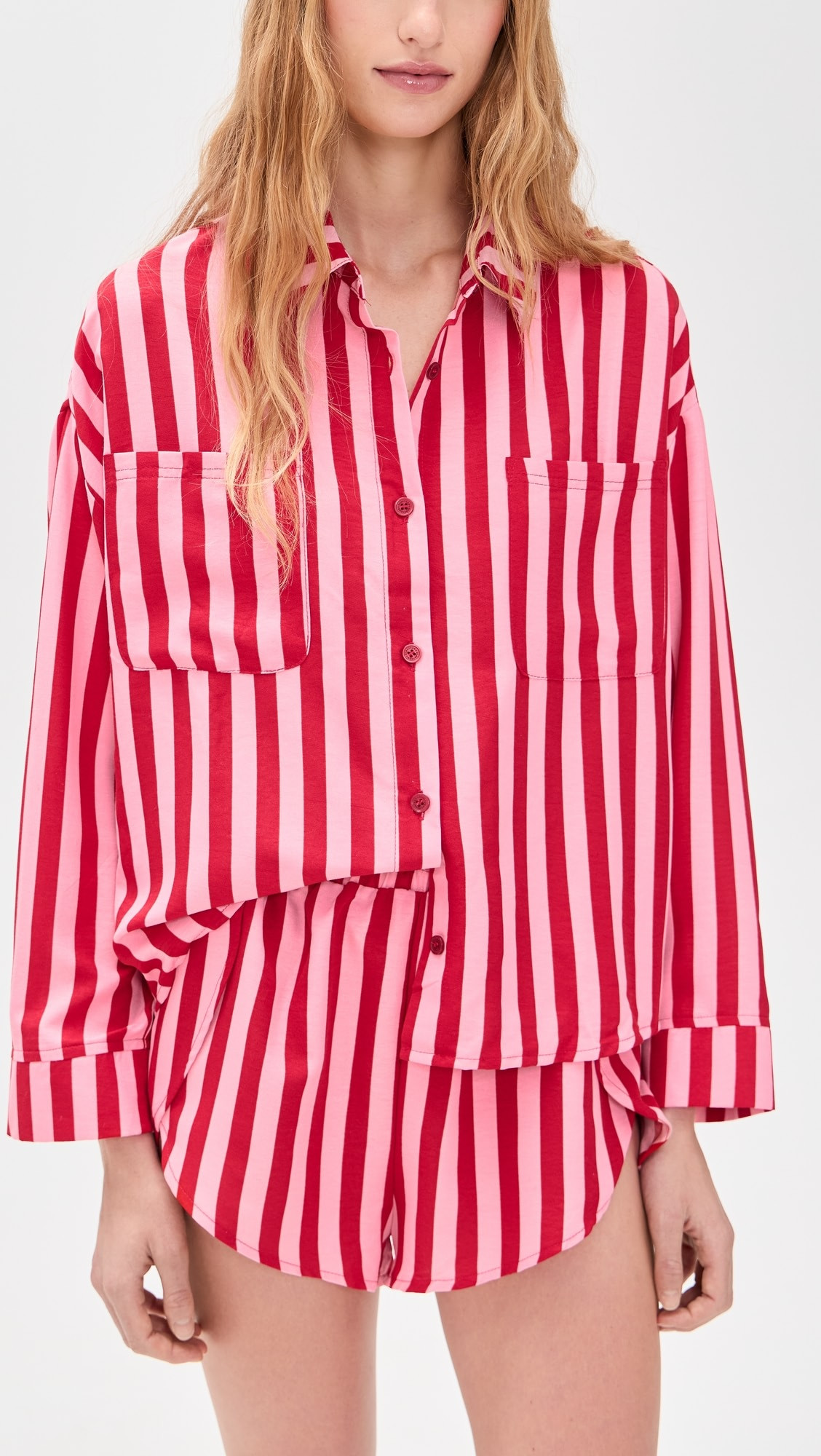 Brunch Date Long Sleeve Shortie Pajama Set | Shopbop