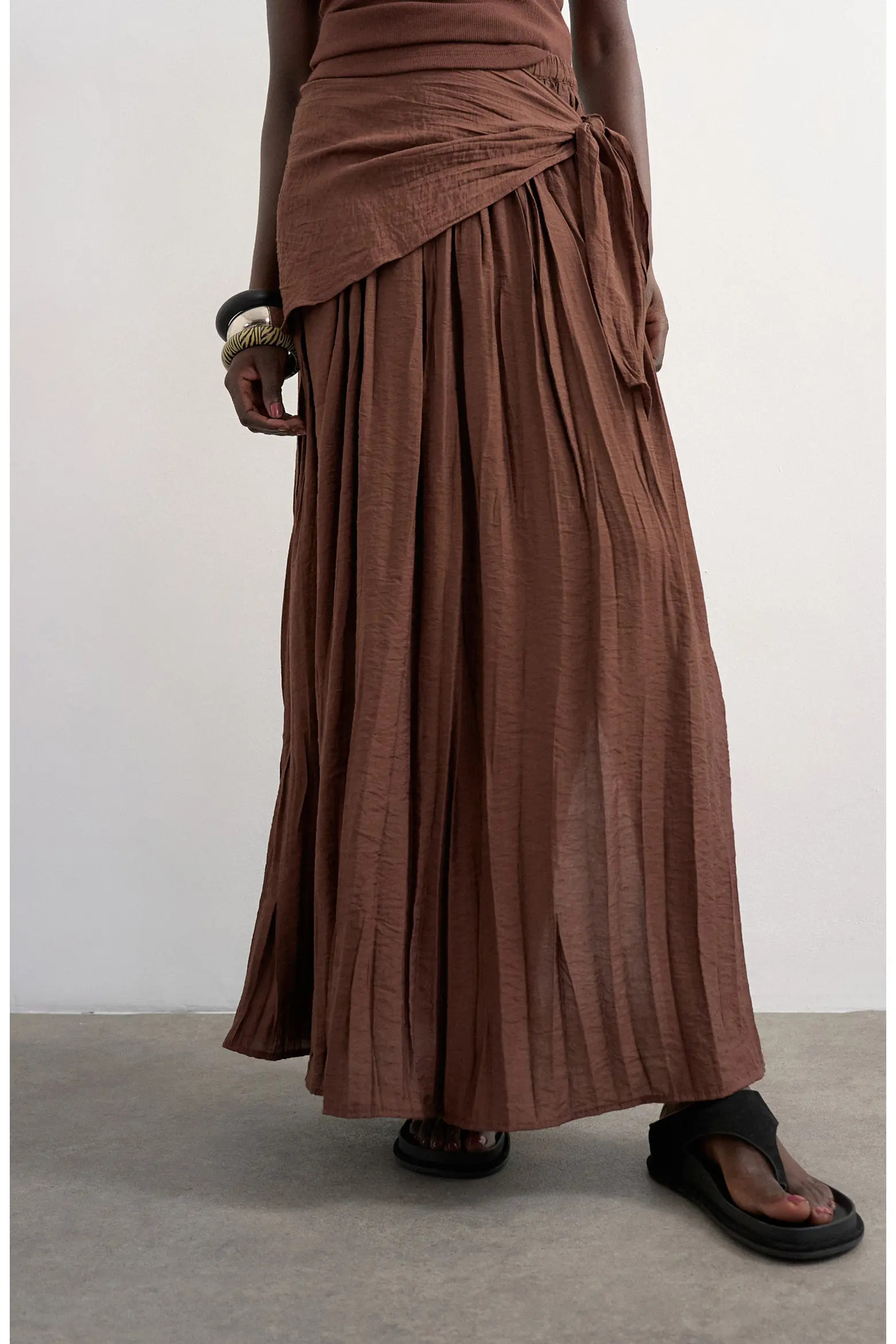 Sash Tie Crinkle Maxi Skirt (Women) | Nordstrom | Nordstrom