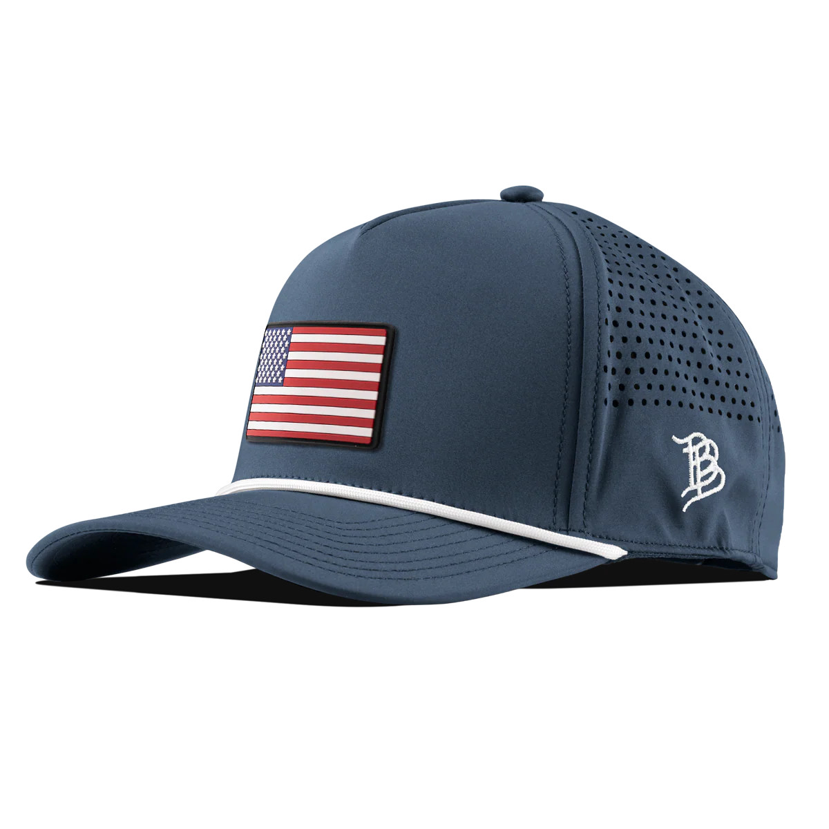 Old Glory Flag Patch Curved 5-Panel Performance Hat - Branded Bills | Branded Bills