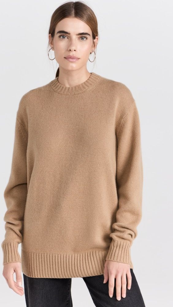 FRAME Oversized Cashmere Crew Sweater | Shopbop | Shopbop