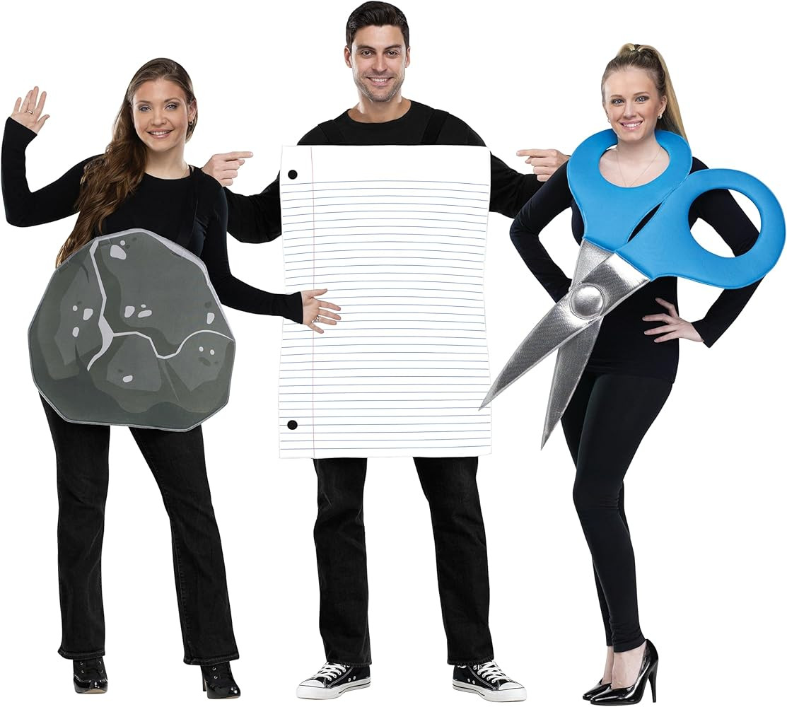Fun World Rock, Paper, Scissor Adult Costume Set | Amazon (US)
