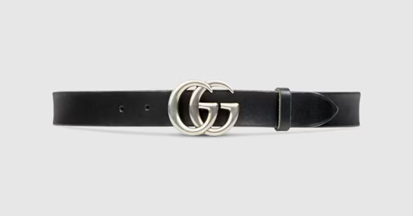 Gucci Leather belt with Double G buckle | Gucci (US)
