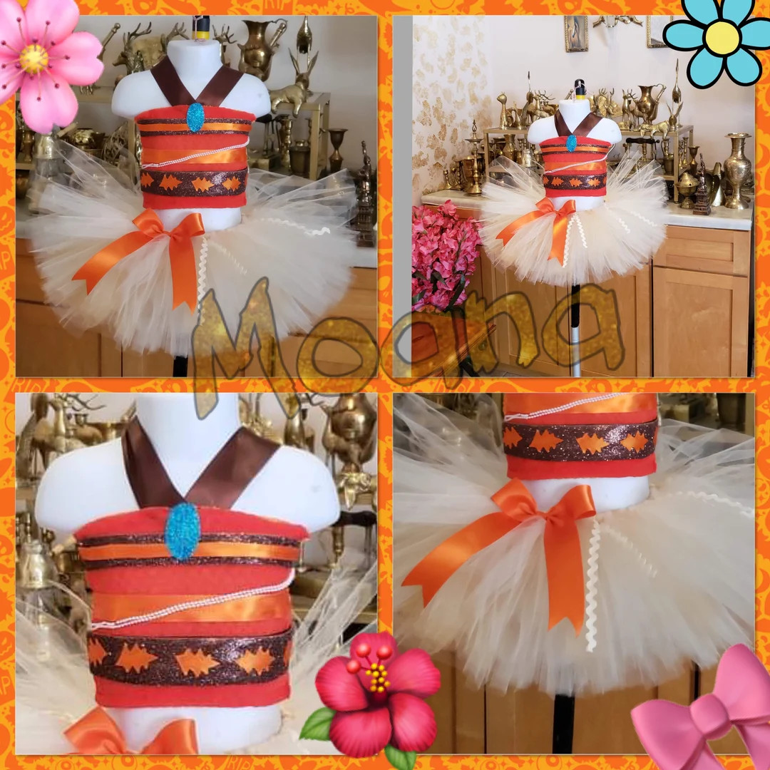 Moana Tutu Dress, Moana Halloween Costume, Mermaid Tutu Set, Moana Tutu Dress, Moana Baby Tutu Se... | Etsy (US)