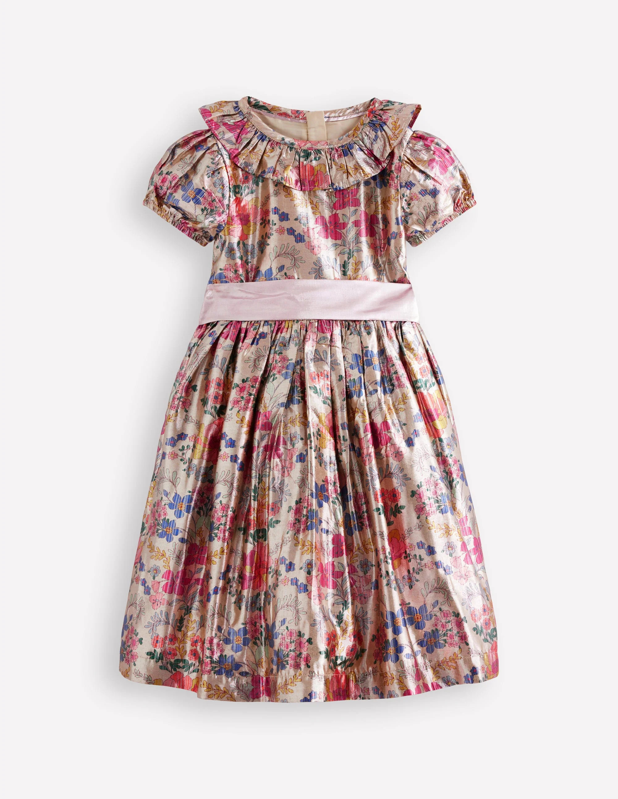Fit & Flare Party Dress-Metallic Tapestry Floral | Boden (US)