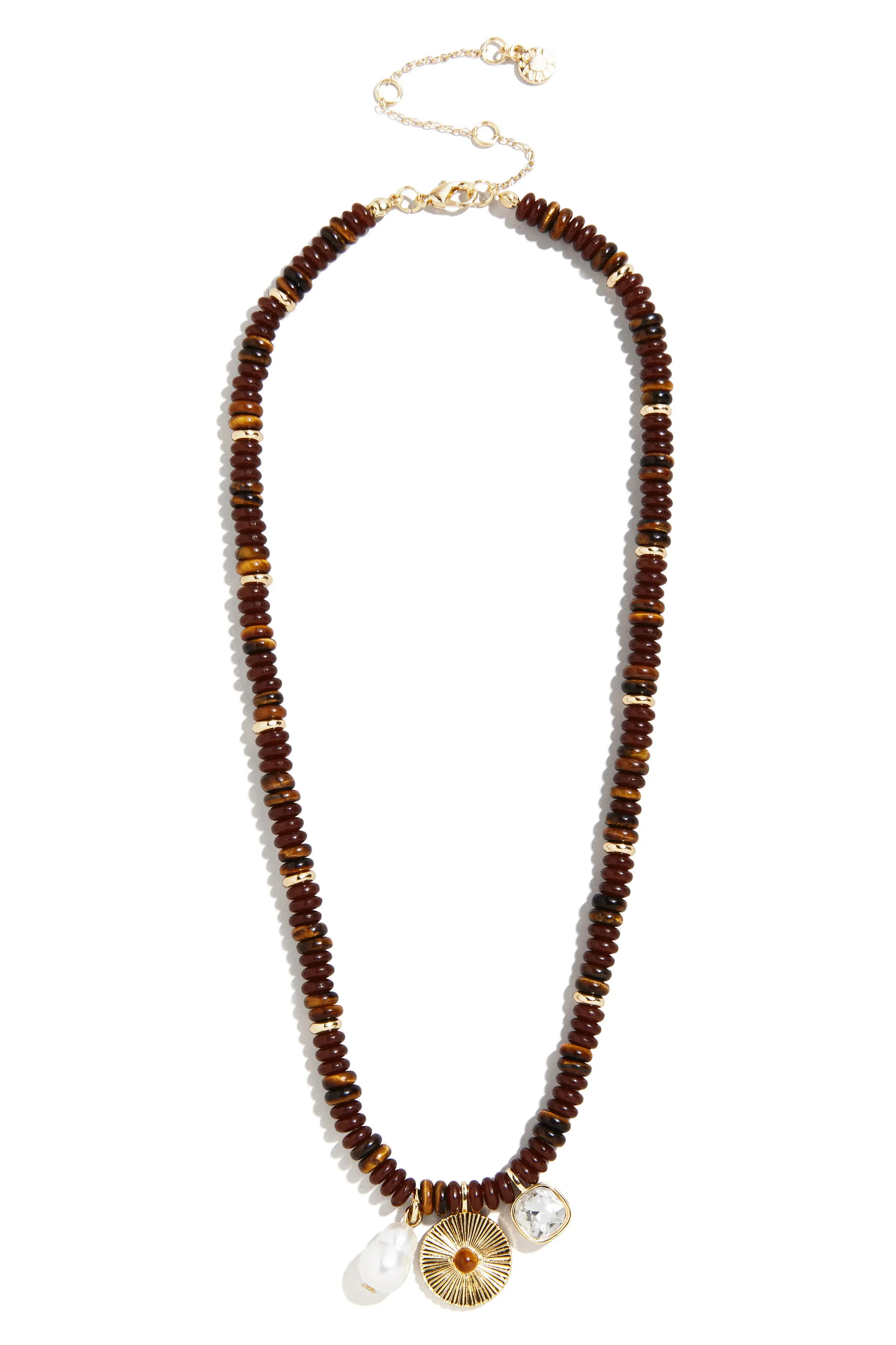 Malia Tiger's Eye Charm Necklace (Women) | Nordstrom | Nordstrom