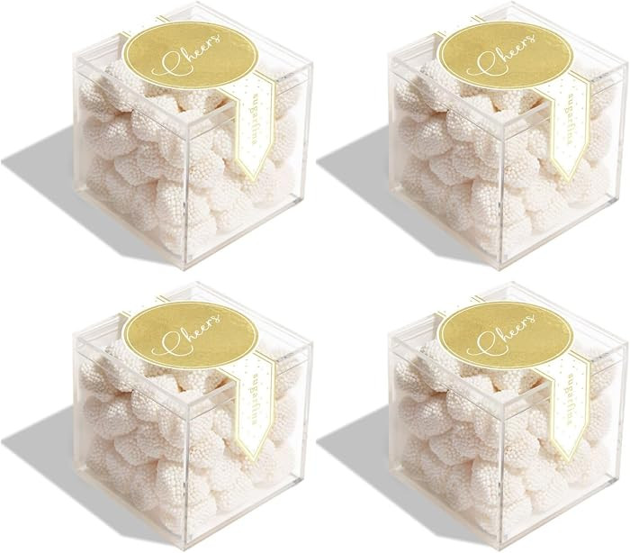 Sugarfina Cheers Champagne Bubbles Small Candy Cube Gummies, 2.8oz, 4 Count | Amazon (US)