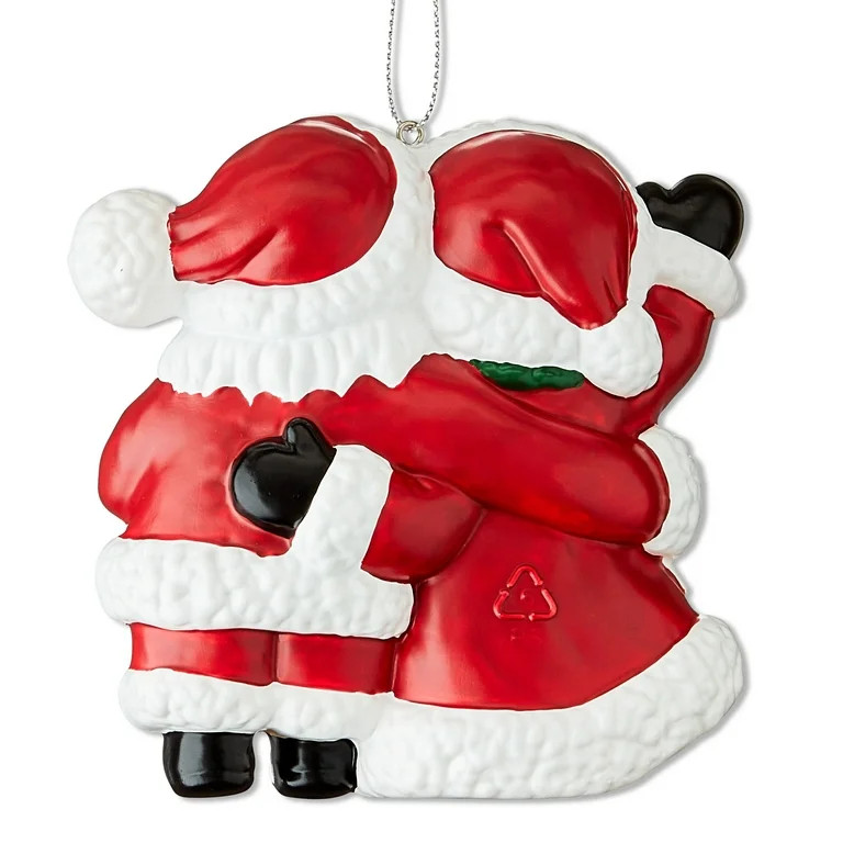 Red and White Santa and Mrs. Claus Christmas Ornament, Heritage Holiday Theme, 4.5", by Holiday T... | Walmart (US)
