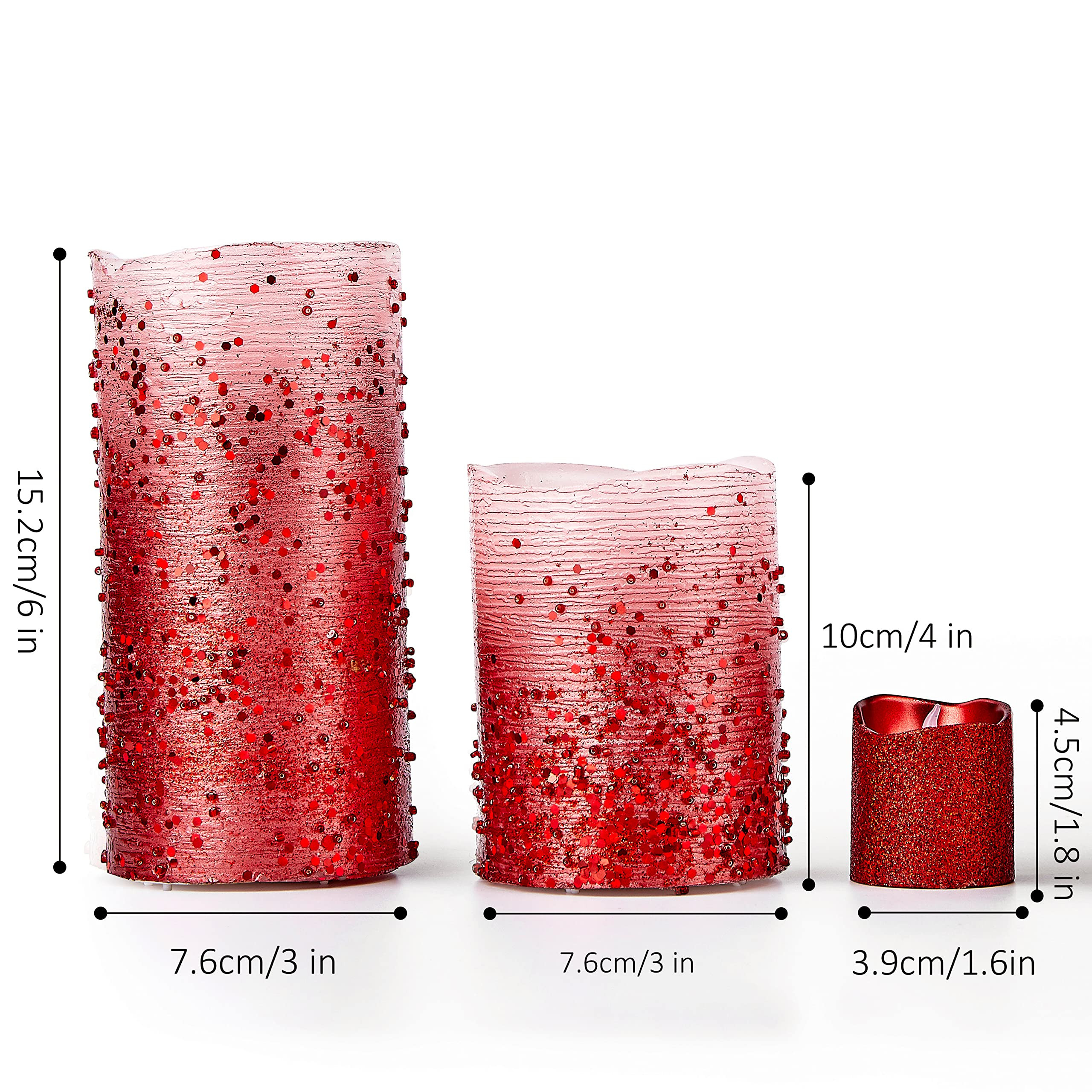 Furora LIGHTING Red Flameless Candles Battery Operated, Set of 8, Remote Control LED Candles, Rea... | Amazon (US)