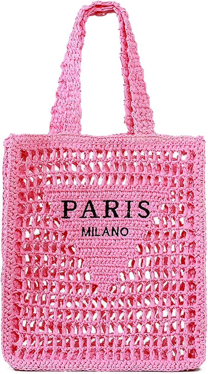 QZUnique Straw Beach Tote Bag for Women Summer Woven Shoulder Purse Handbag Large Handwoven Handb... | Amazon (US)