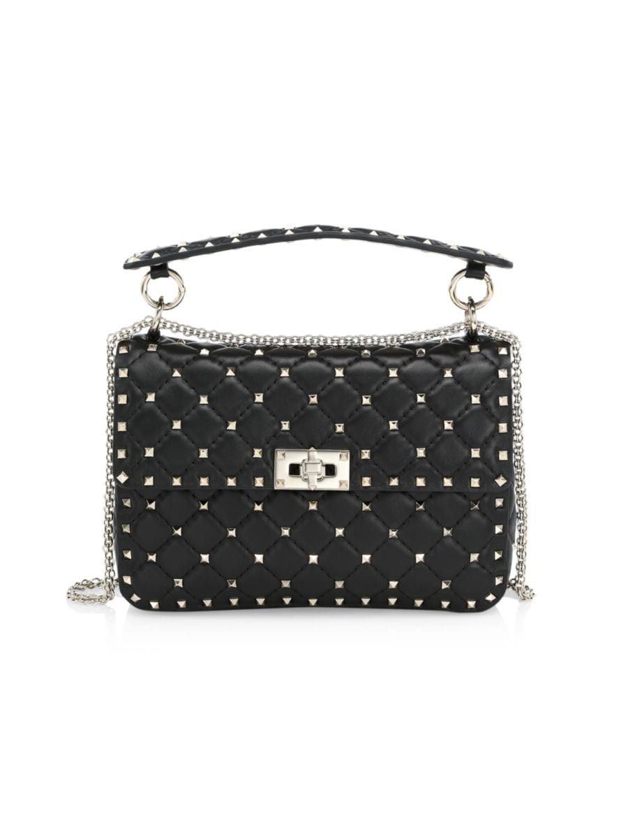 Medium Rockstud Spike Leather Shoulder Bag | Saks Fifth Avenue