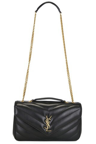 Saint Laurent Medium Loulou Chain Bag in Black | FWRD 