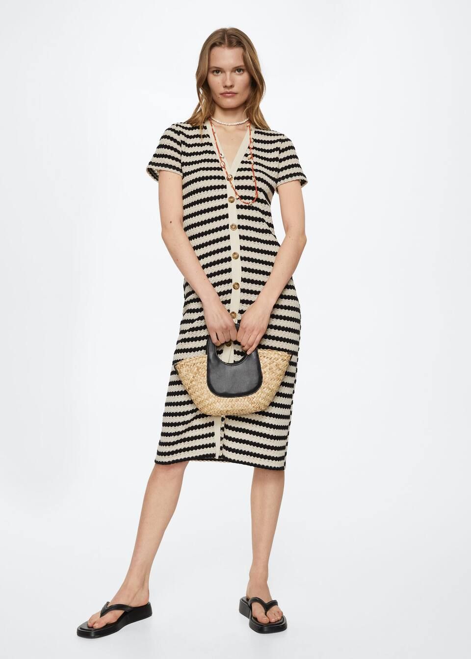 Striped jersey dress | MANGO (US)