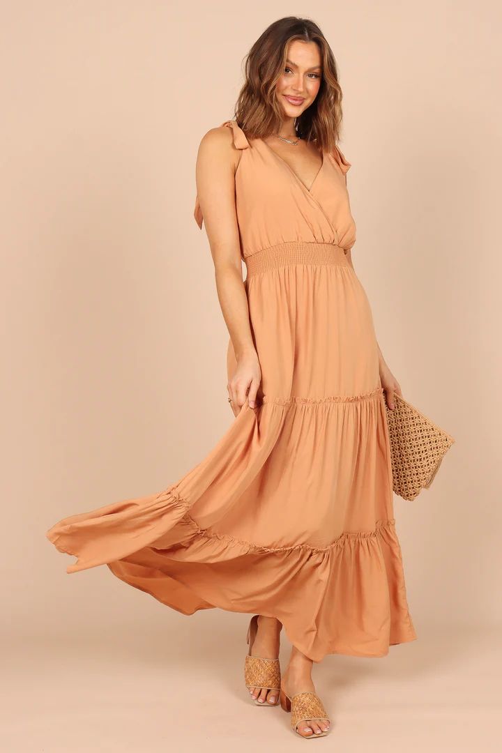 Athena Tiered Maxi Dress - Orange | Petal & Pup (US)