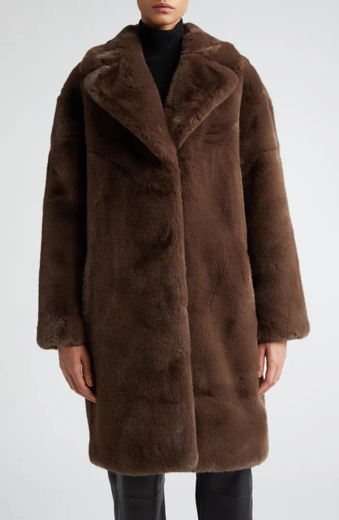 Stand Studio Camille Long Faux Fur Cocoon Coat | Nordstrom | Nordstrom