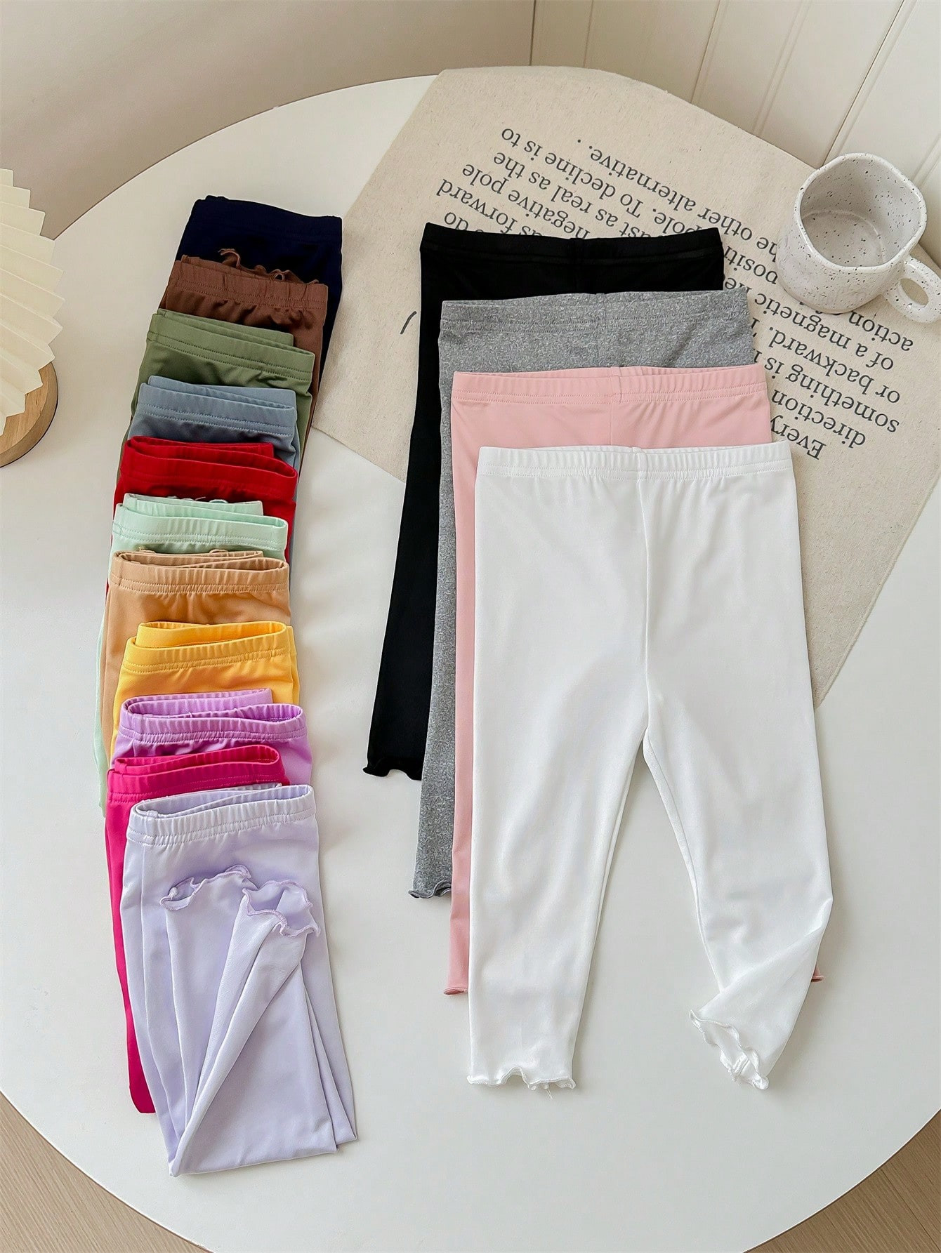 SHEIN 15pcs Baby Girls' Autumn/Winter Lovely Knitted Elastic Waist Soft Pants | SHEIN