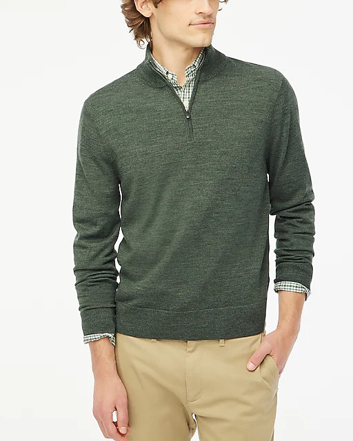 Merino wool-blend half-zip | J.Crew Factory