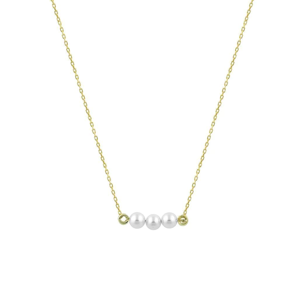 Three Pearl Bar Necklace | The Sis Kiss
