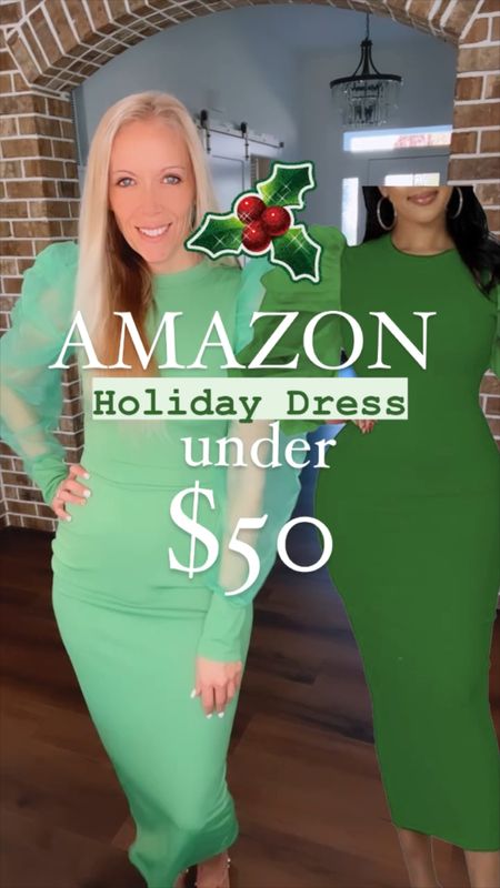 👉SIZING:  this green party dress is fitted, but has stretchy material!  I am wearing size small. Super comfy and I love the long puff sleeves! 💚

This is the PERFECT dress for a Christmas party, winter wedding, or holiday date night!  I’m even thinking of wearing it for a St. Patrick’s Day party outfit! 🍀 BUT it also comes in other colors: black, blue, & pink!  

📦Make sure to follow me on Amazon so you don’t miss any of my exclusive videos (I also post these exclusive videos on my Corriellington channel on IG)!

Women’s Crewneck Mesh Puff Long Sleeve Zipper Cocktail Bodycon Midi Dress

Puff sleeve dress • green dress • midi dress • wedding guest dress • holiday outfit inspo • Christmas party dress • Chanukah party dress • grinch dress • grinch costume idea • dressy outfit • date night outfit • long dress • pencil dress • stretchy dress • affordable party dress • NYE dress • new year’s outfit inspo

#LTKfindsunder50 #LTKparties #LTKHoliday