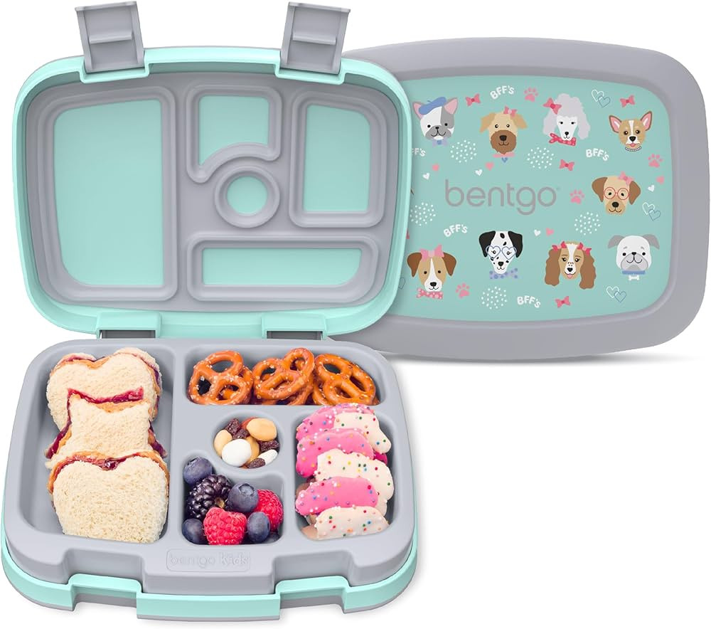 Bentgo Kids Prints Leak-Proof, 5-Compartment Bento-Style Kids Lunch Box - Ideal Portion Sizes for... | Amazon (US)