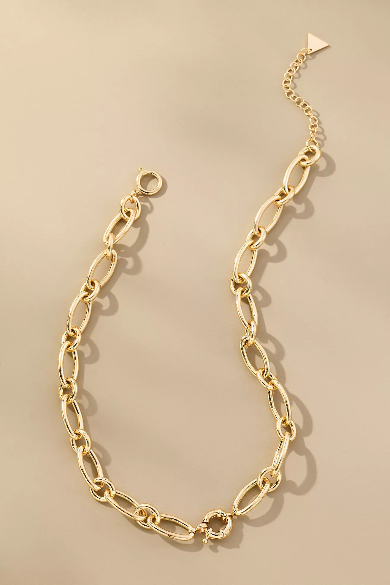 Linked & Locked Chunky Necklace | Anthropologie (US)