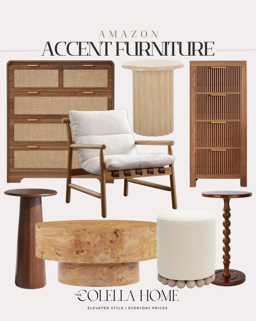 Accent furniture from Amazon includes small cabinet, dresser, side table, ottoman, accent chair, coffee table.

Looks for less, accent furniture, Amazon finds

#LTKSeasonal #LTKHome #LTKSaleAlert