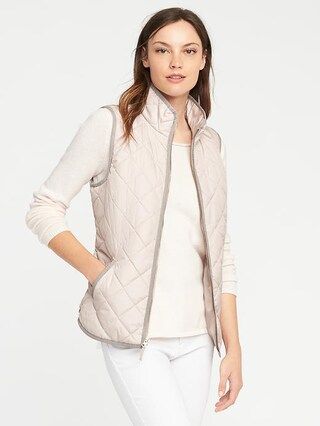 Old Navy Womens Quilted Vest For Women Steel Wool Size L | Old Navy US