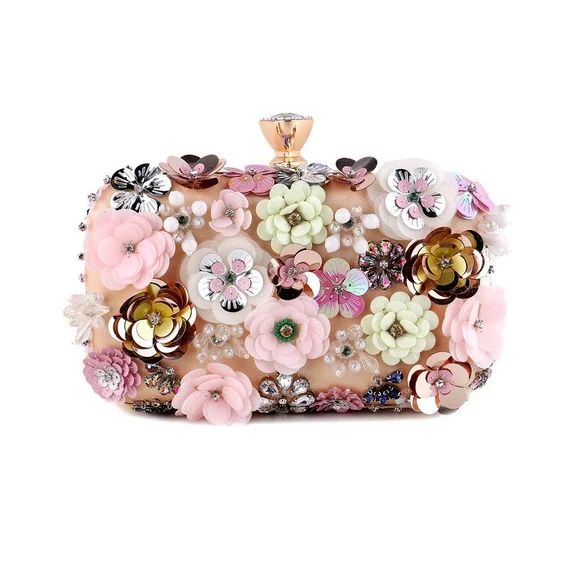 Handmade Luxury Flower Clutch, Party Handbag for Women, Wedding/Bridal Accessories, Beautiful Flo... | Etsy (US)