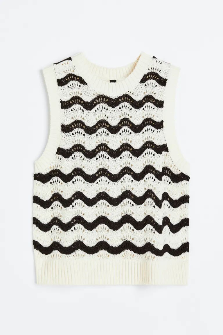 Pointelle-knit Sweater Vest | H&M (US + CA)