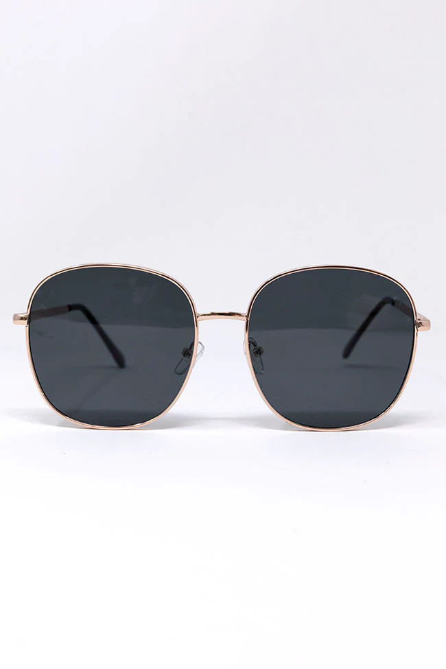 Smoke In Mirrors Square Metal Sunglasses Smoke | Pink Lily