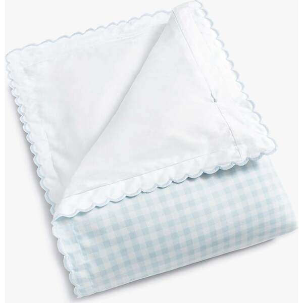 Picnic Gingham Baby Duvet, Blue | Maisonette