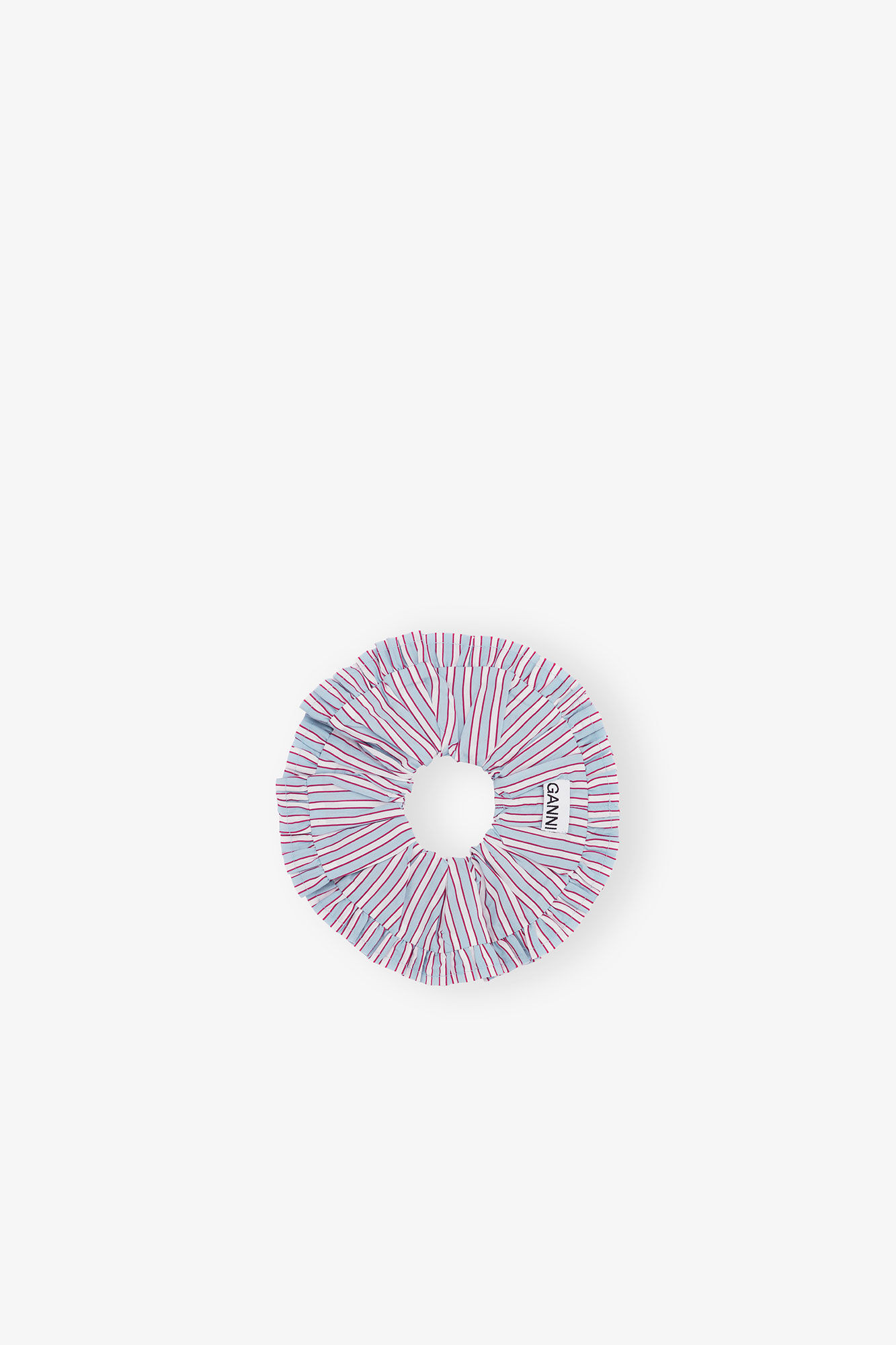 Striped Frill Scrunchie | Ganni
