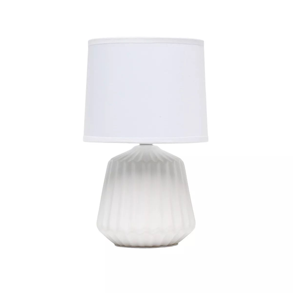 Petite Pleated Base Table Lamp Off-White - Simple Designs | Target