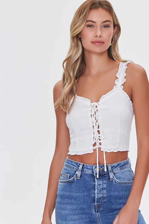 Sweetheart Lace-Up Crop Top | Forever 21 (US)