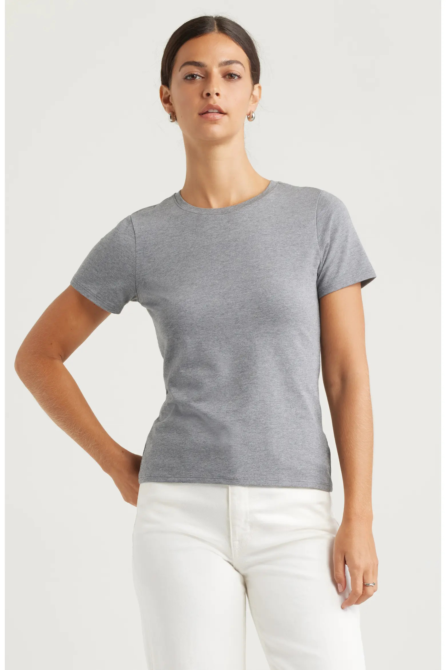 Pima Cotton Blend Crewneck T-Shirt (Women) | Nordstrom | Nordstrom