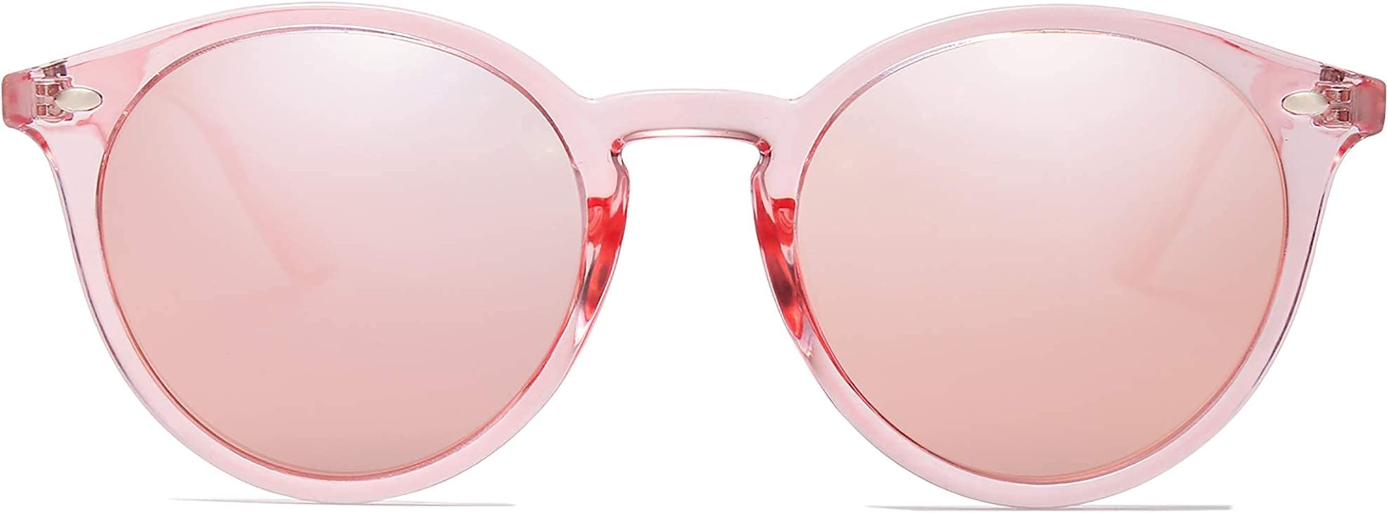 SOJOS Retro Round Polarized Sunglasses for Women Men Classic Vintage Sunnies SJ2069 | Amazon (US)