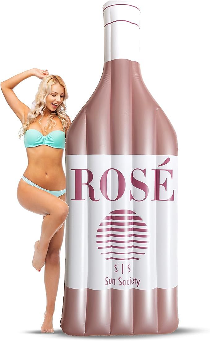 SUN The Original Rosé Pool Float 82" Society - Large Inflatable Pool Party Float | Amazon (US)