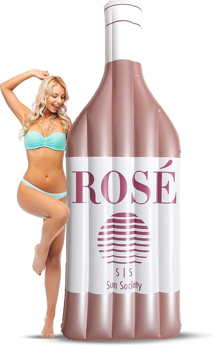 SUN The Original Rosé Pool Float 82" Society - Large Inflatable Pool Party Float | Amazon (US)