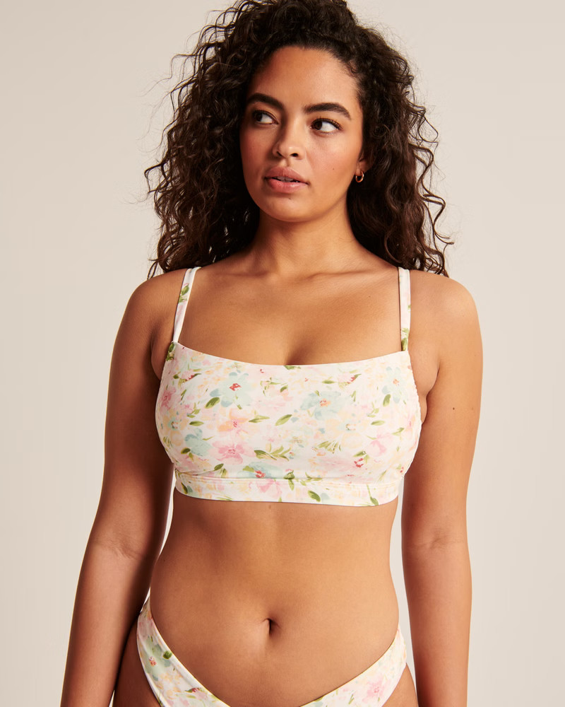 Curve Love Straight Neck Swim Top | Abercrombie & Fitch (US)