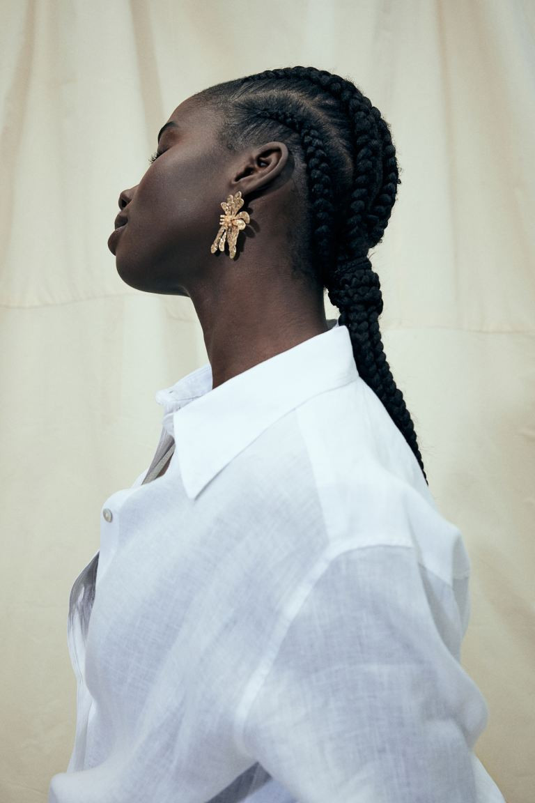 Linen Shirt - White - Ladies | H&M US | H&M (US + CA)