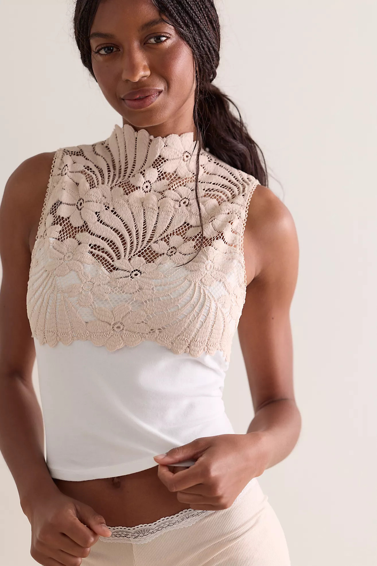 Petal Party Mock Neck Tank | Free People (Global - UK&FR Excluded)