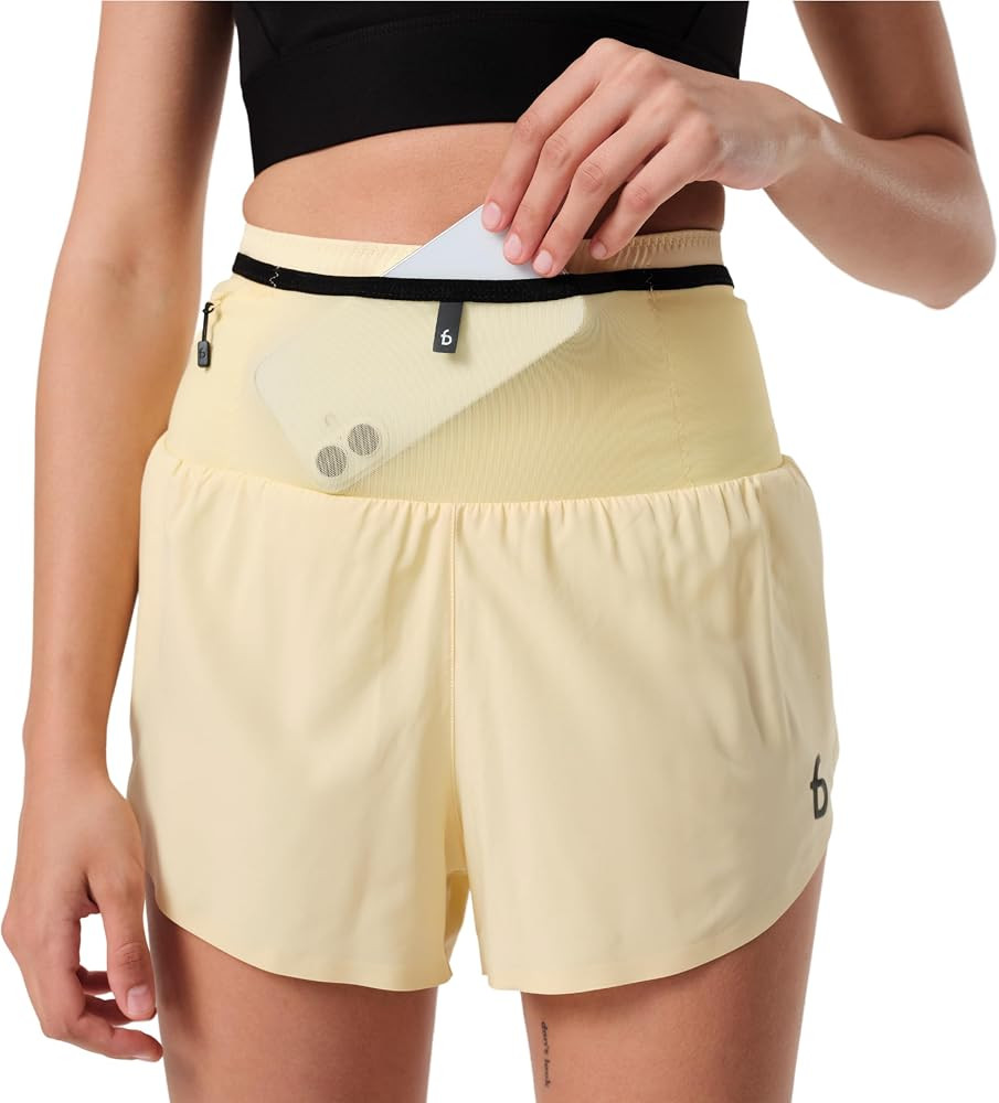 FlipBelt Women's Air Running Shorts - Cloud Yellow - XS | Amazon (US)
