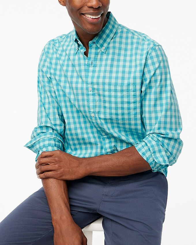 Slim Untucked gingham flex casual shirt | J.Crew Factory