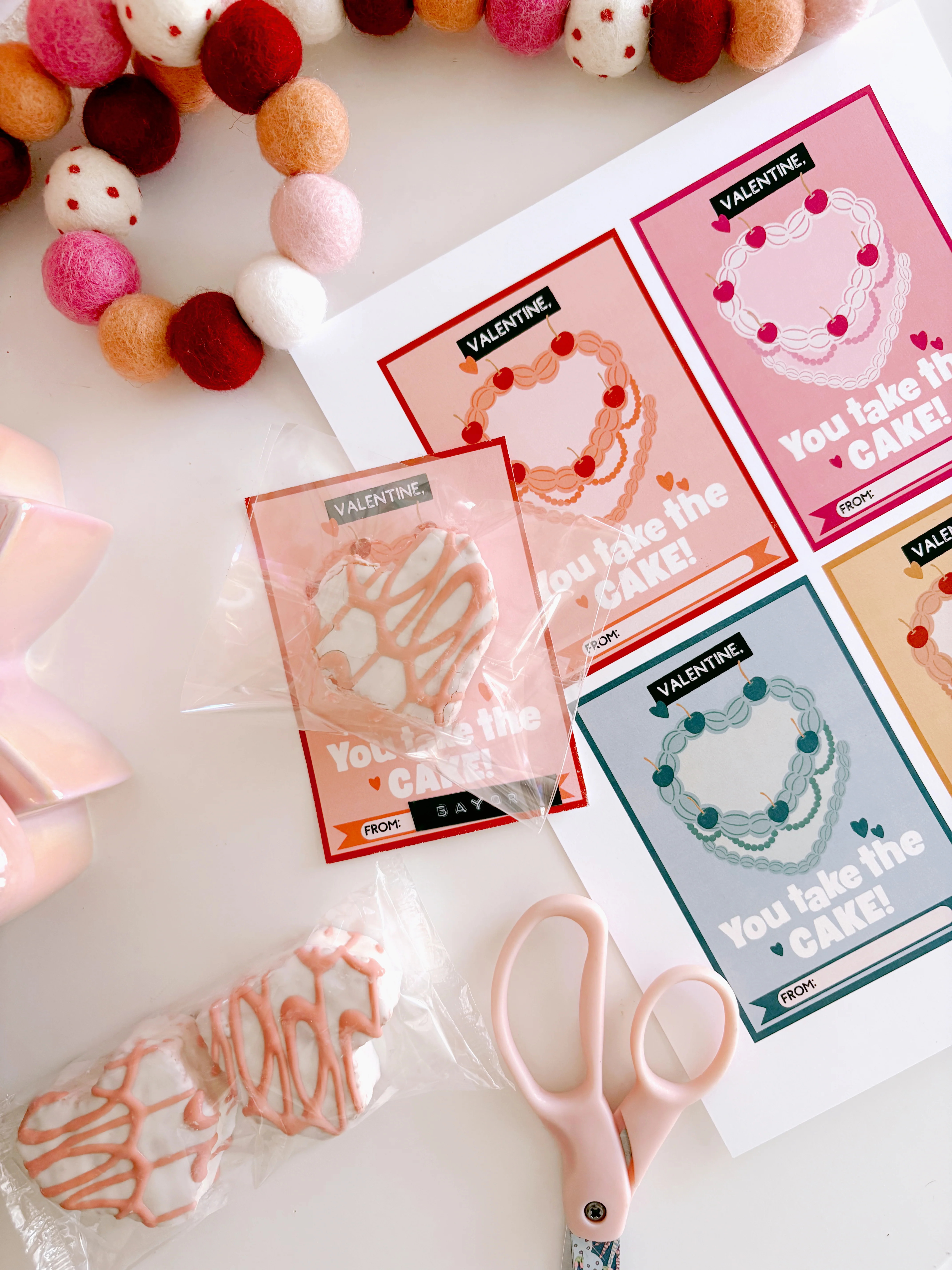 You take the Cake Valentines | Printable Valentines | The Letter Vee