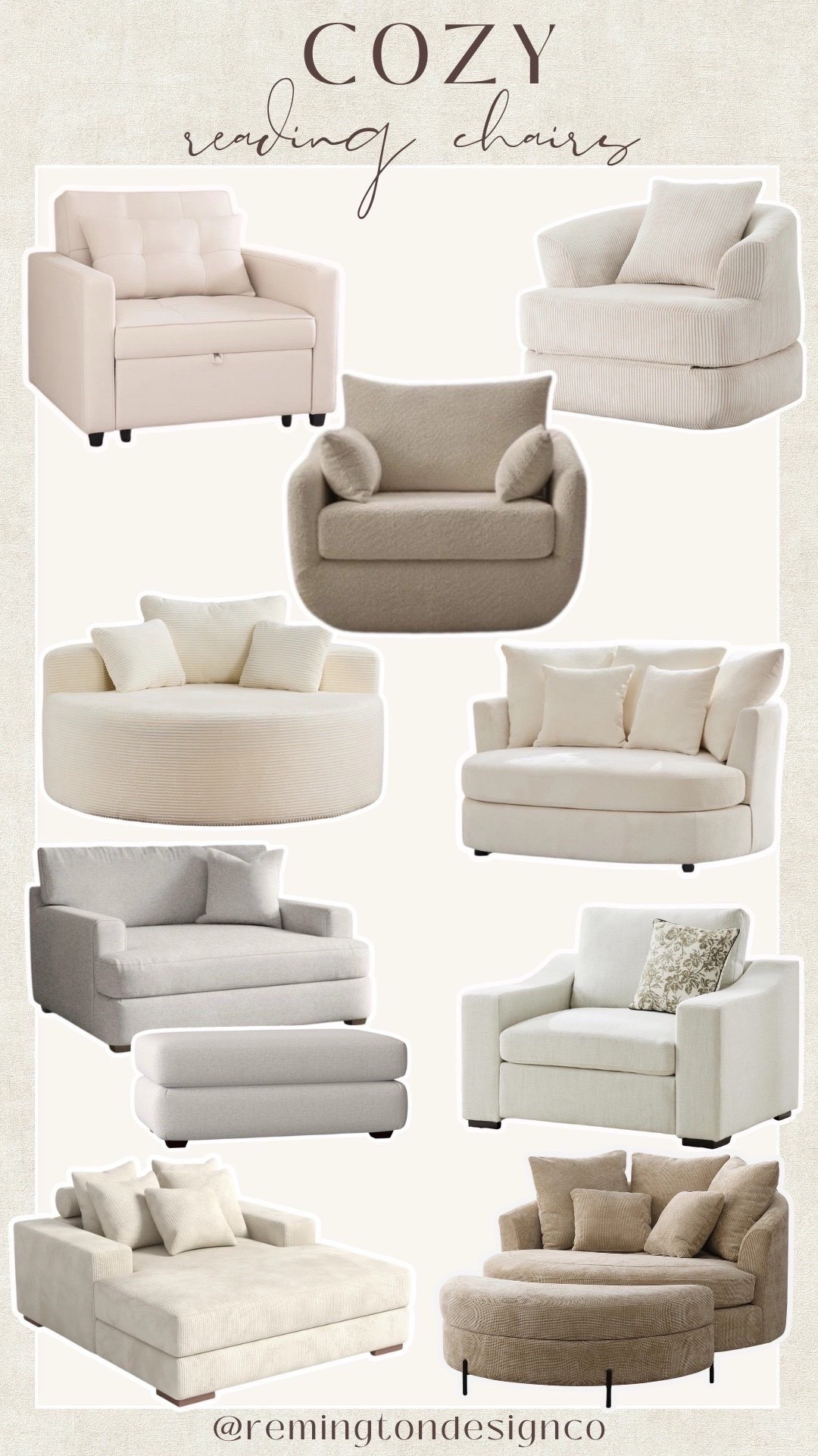 Cozy reading chairs! 

Accent chairs 
Reading nook complete