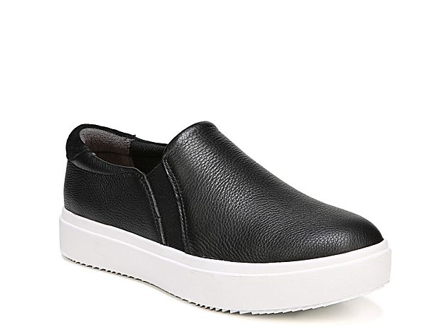 Dr. Scholl's Leta Platform Slip-On Sneaker - Women's - Black Leather | DSW