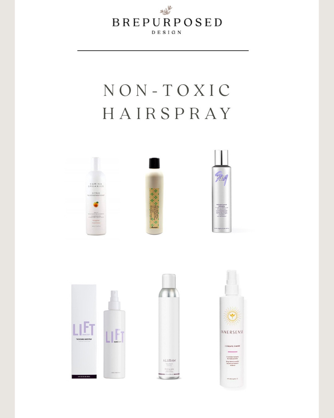 The top recommended non toxic hairsprays! 

#LTKbeauty