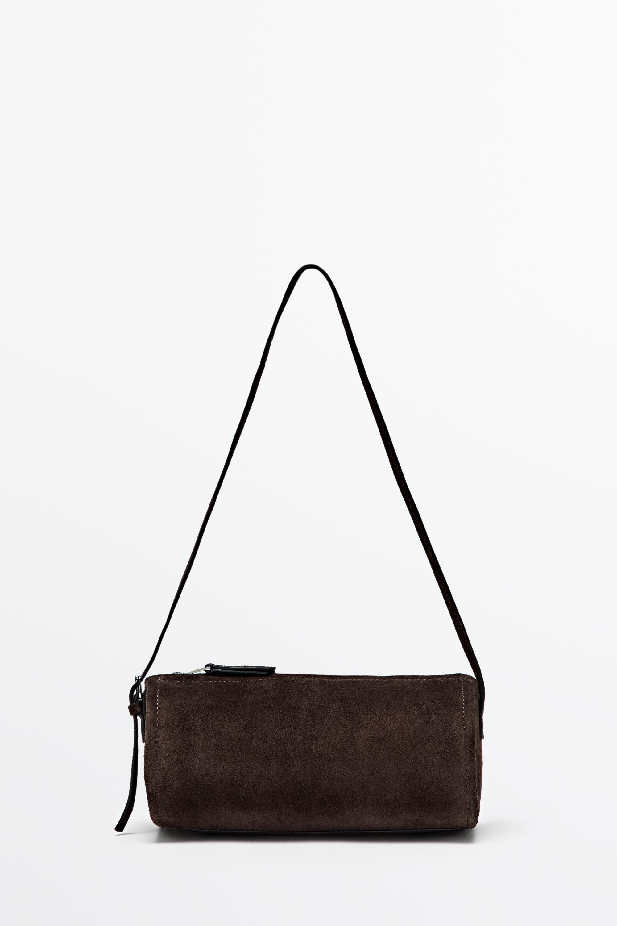 Split suede leather crossbody bag | Massimo Dutti UK