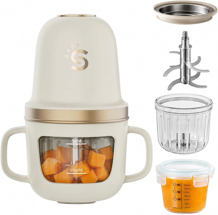 SosekiBaby Solo Baby Food Maker,Mini Food Processor Set,316 Stainless Steel Blades,10oz Glass Bab... | Amazon (US)